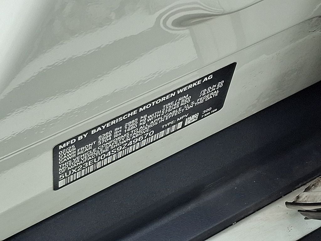 2025 BMW X5 xDrive40i w/Premium Package & Comfort Package