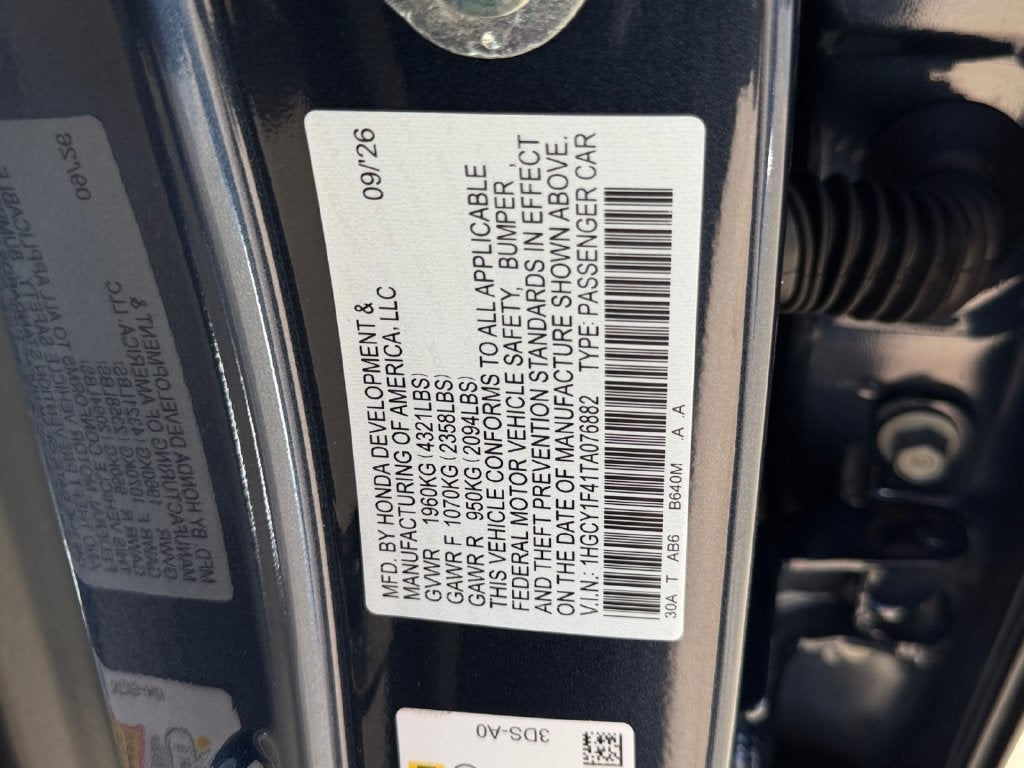 2026 Honda Accord SE