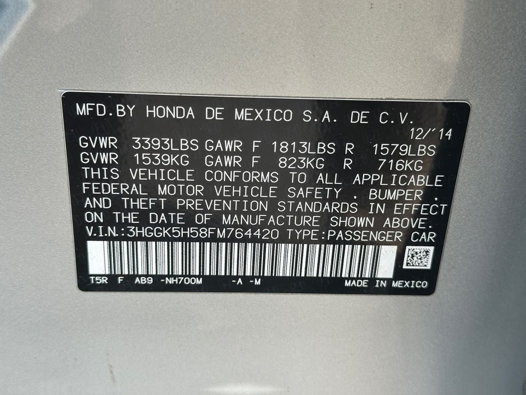 2015 Honda Fit LX
