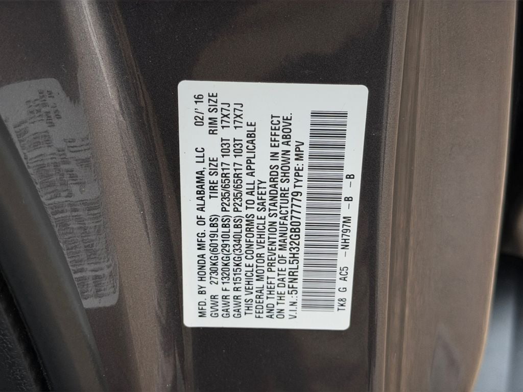 2016 Honda Odyssey SE