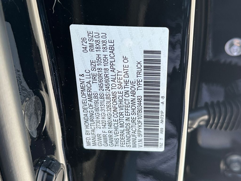 2026 Honda Ridgeline Sport