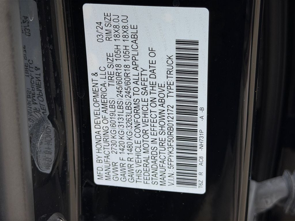 2024 Honda Ridgeline RTL