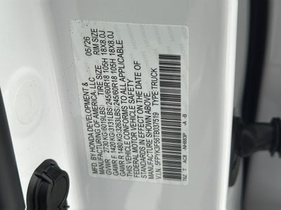 2026 Honda Ridgeline RTL