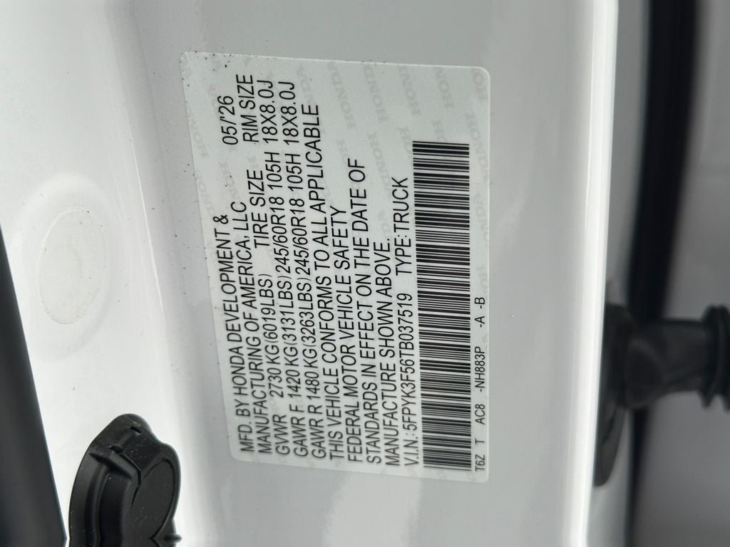 2026 Honda Ridgeline RTL