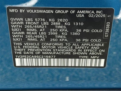 2025 Volkswagen Atlas Cross Sport 2.0T SEL Premium R-Line