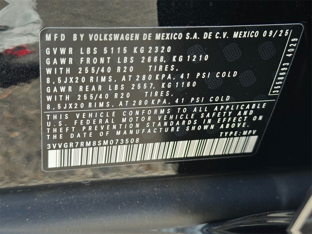 2025 Volkswagen Tiguan 2.0T SE R-Line Black