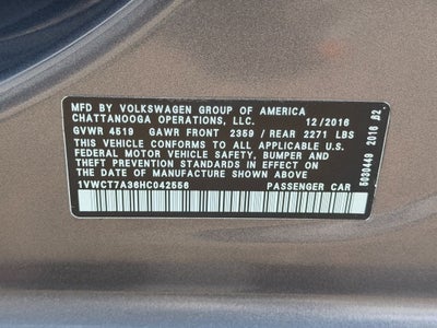 2017 Volkswagen Passat SEL Premium