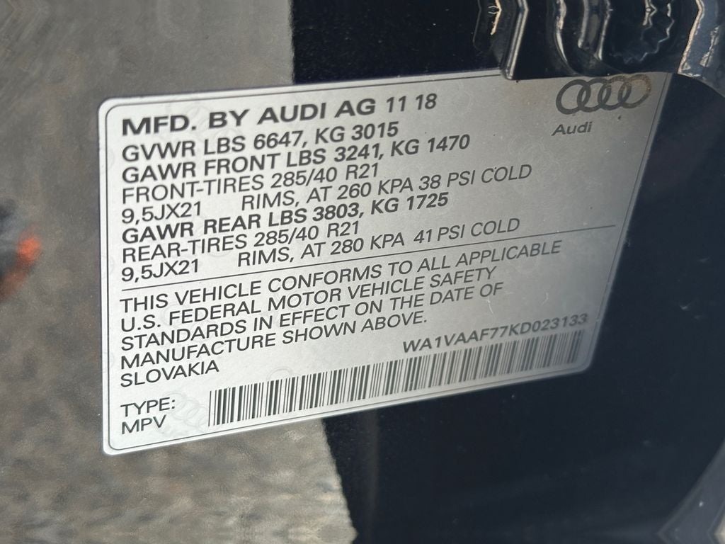 2019 Audi Q7 55 Prestige quattro