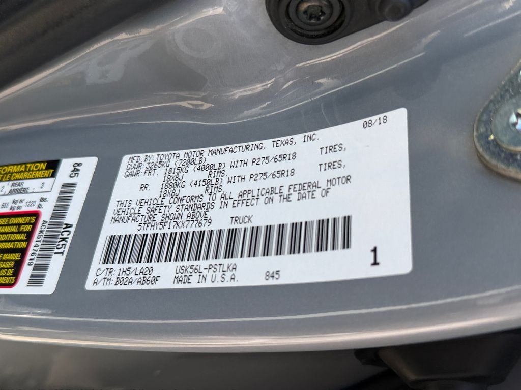 2019 Toyota Tundra Limited 5.7L V8