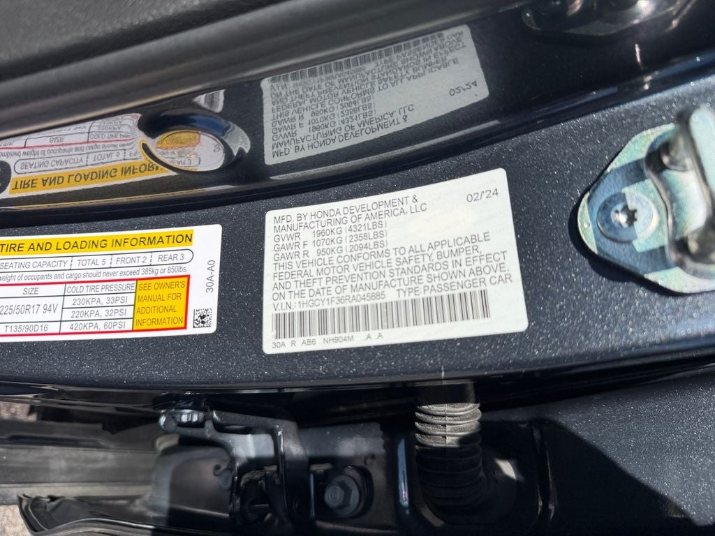 2024 Honda Accord EX w/ Sun Roof