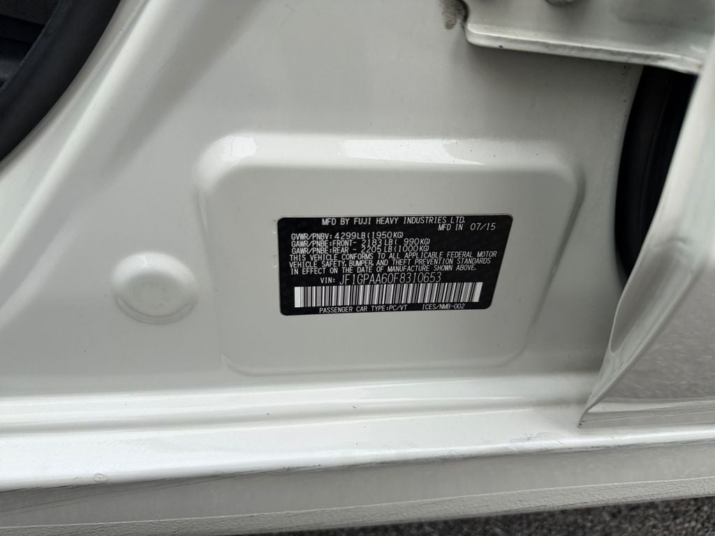 2015 Subaru Impreza 2.0i CLEAN CARFAX / MARYLAND STATE INSPECTED