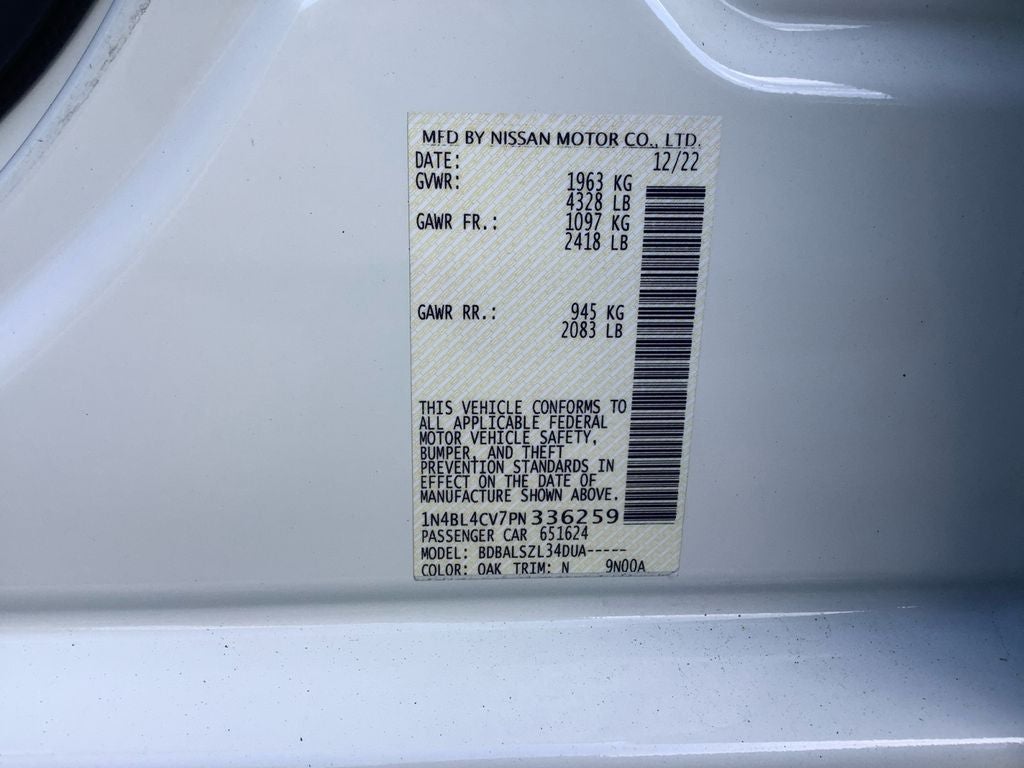 2023 Nissan Altima 2.5 SR