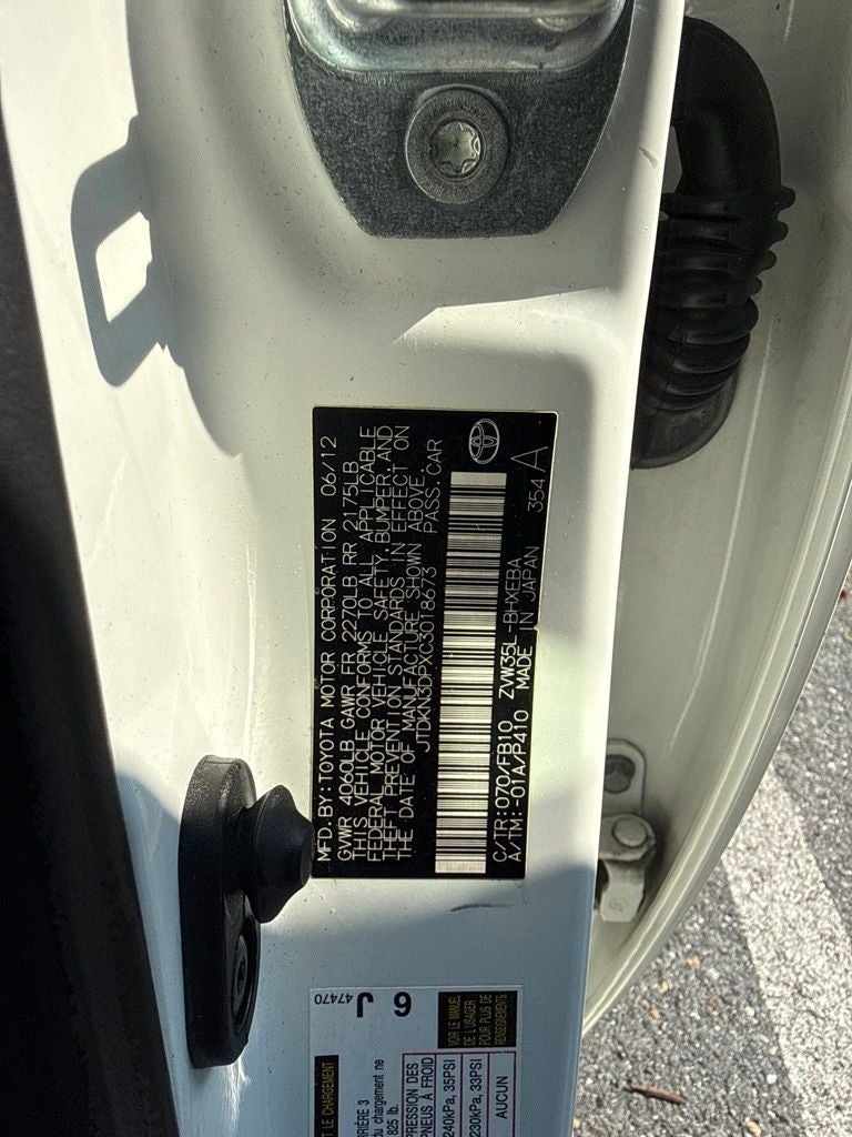 2012 Toyota Prius Plug-in Base