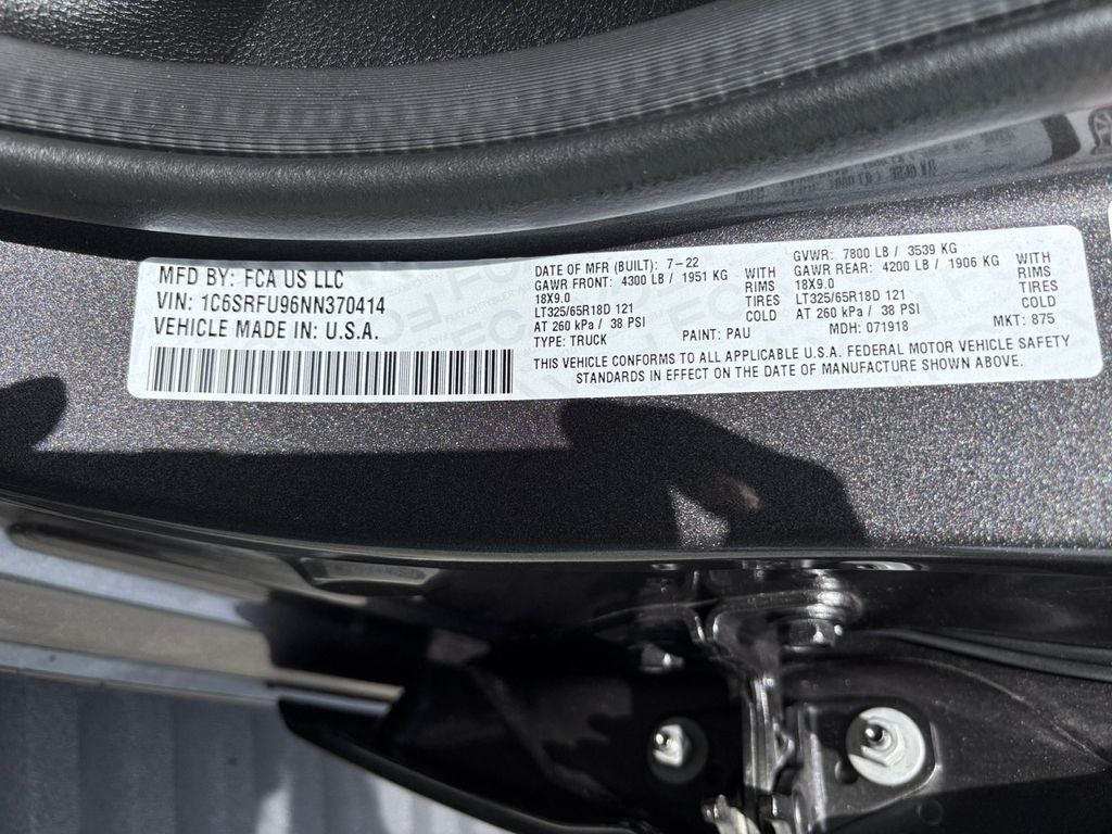 2022 RAM 1500 TRX