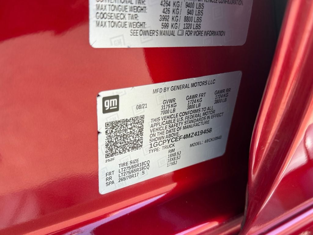 2021 Chevrolet Silverado 1500 Custom Trail Boss