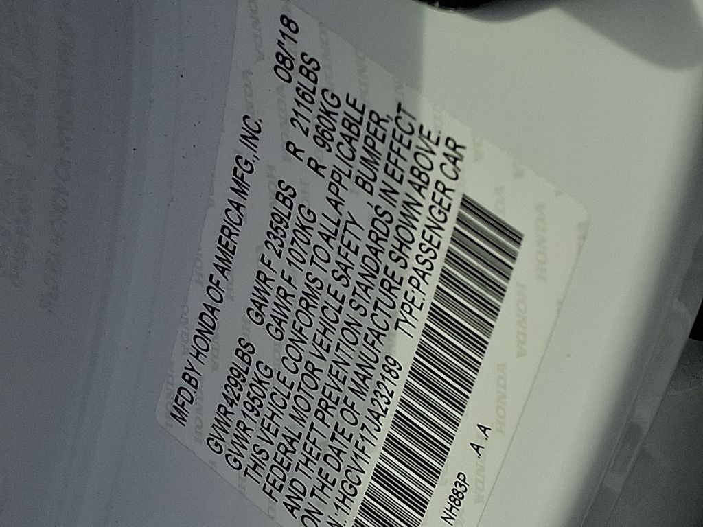 2018 Honda Accord LX BASE