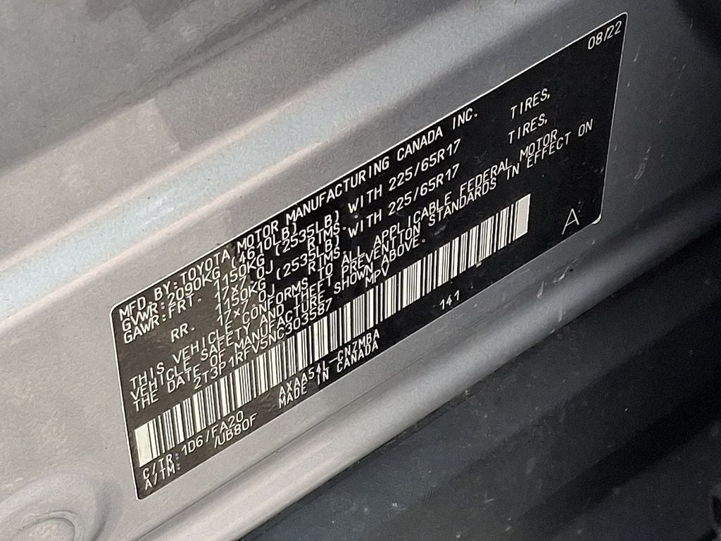 2022 Toyota RAV4 XLE CONVENIENCE PACKAGE
