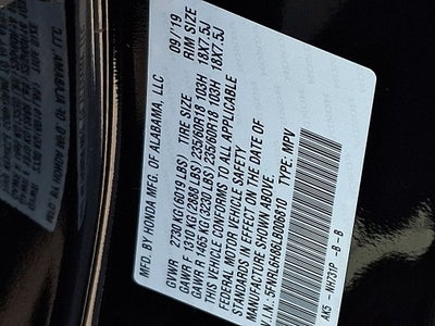 2020 Honda Odyssey Touring