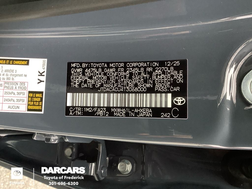 2026 Toyota Prius Plug-In Hybrid SE