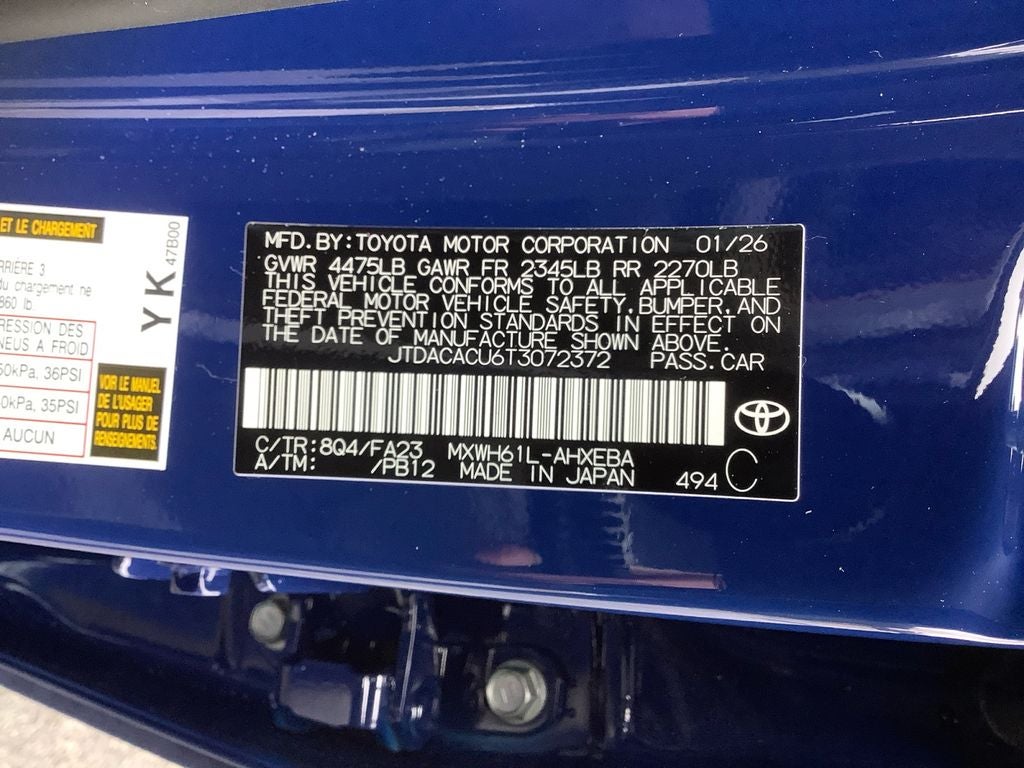 2026 Toyota Prius Plug-In Hybrid SE