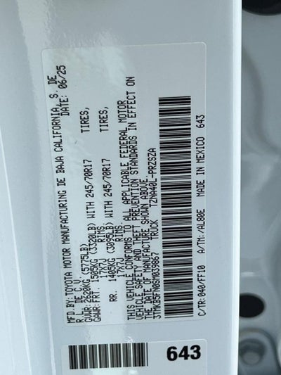 2025 Toyota Tacoma SR5