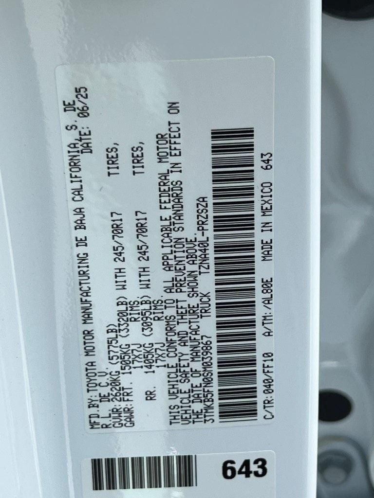 2025 Toyota Tacoma SR5