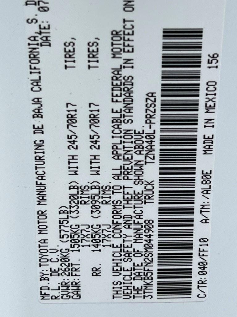 2025 Toyota Tacoma SR5