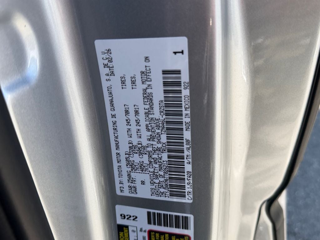 2026 Toyota Tacoma SR