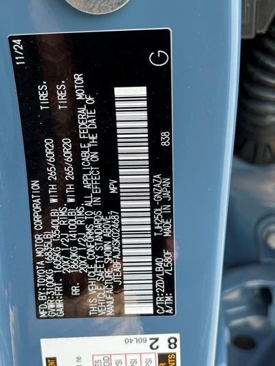 2025 Toyota Land Cruiser Base