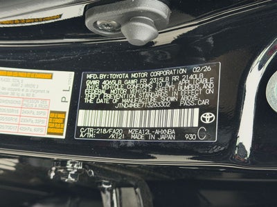 2026 Toyota Corolla Hatchback SE