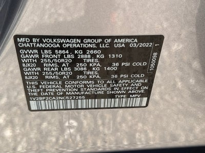 2022 Volkswagen Atlas 2.0T SEL