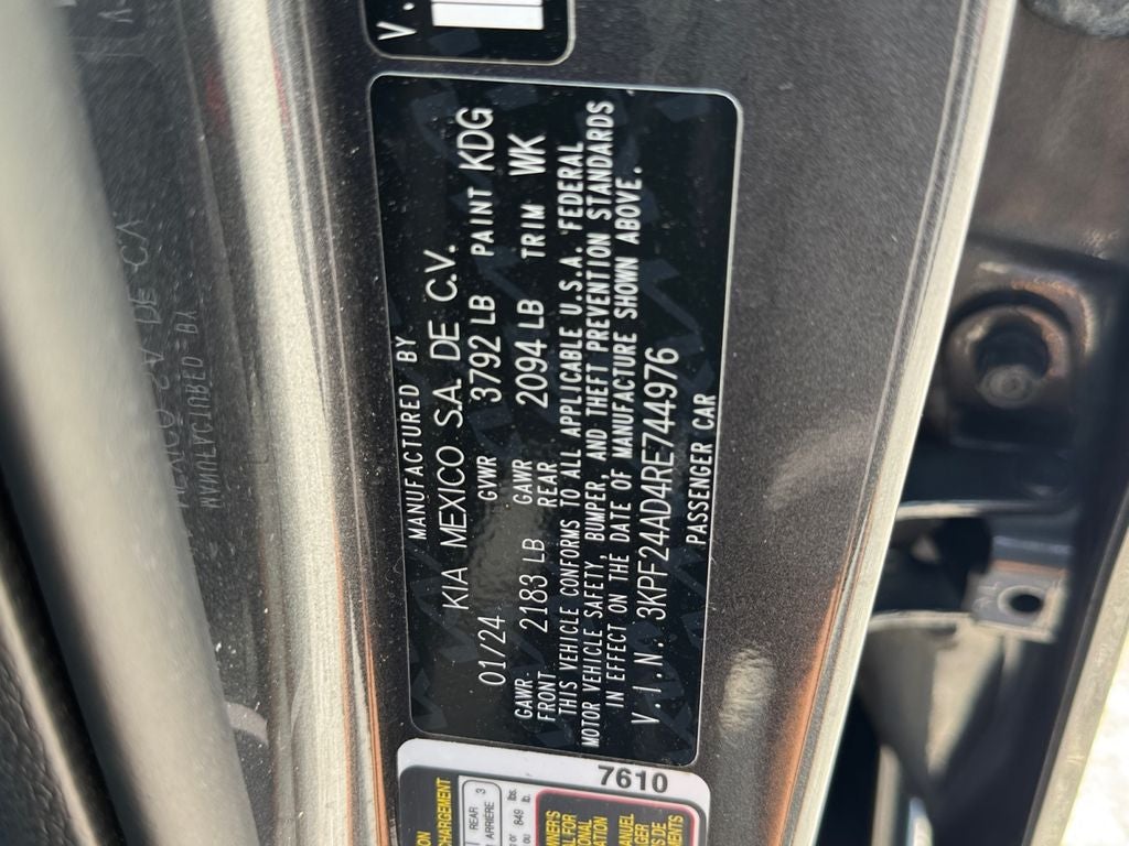 2024 Kia Forte LXS Technology Package