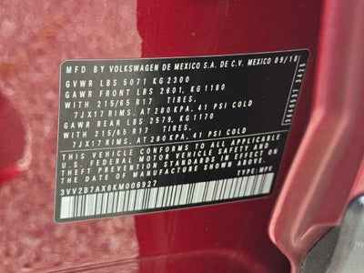 2019 Volkswagen Tiguan 2.0T SE 4Motion