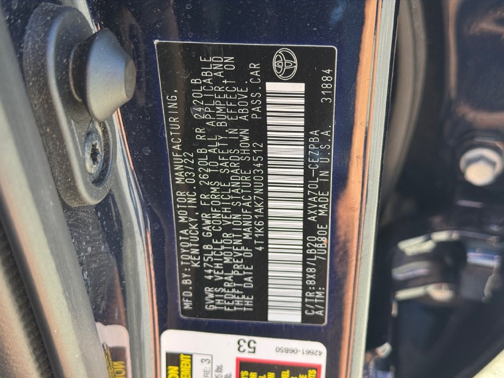 2022 Toyota Camry XSE