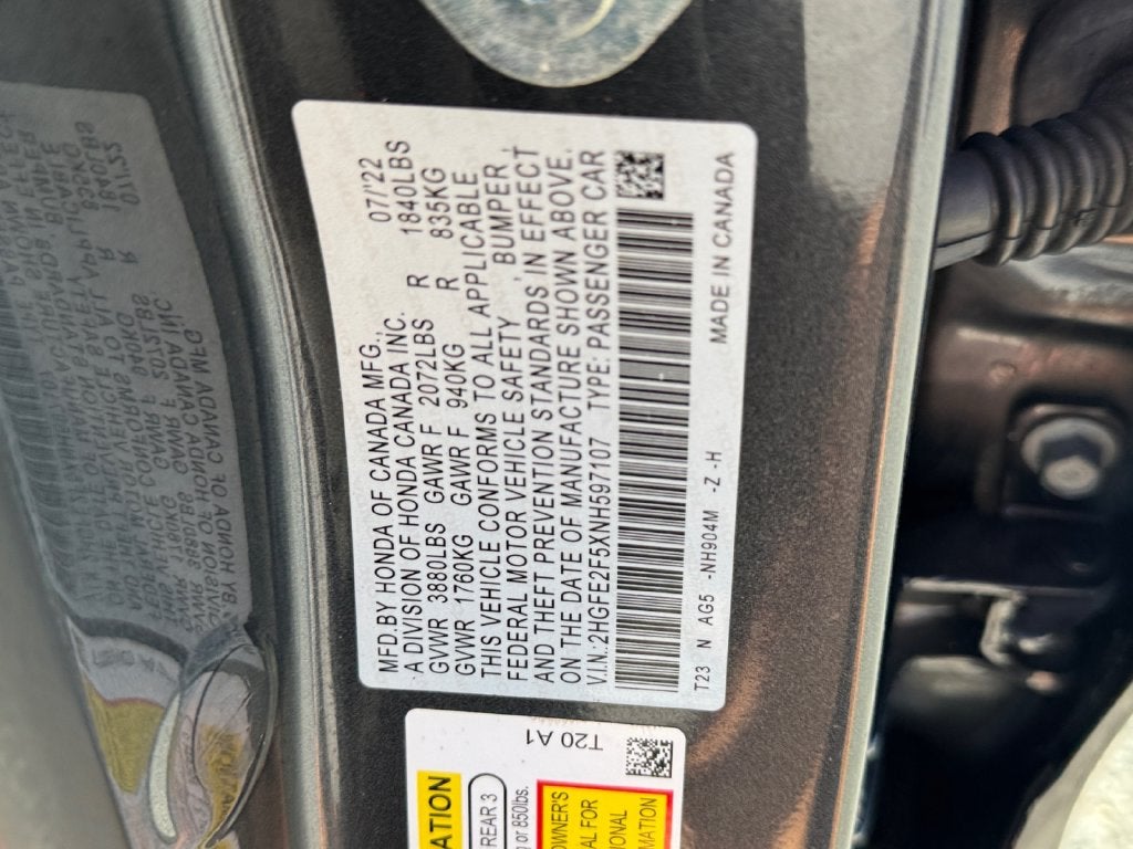 2022 Honda Civic Sport