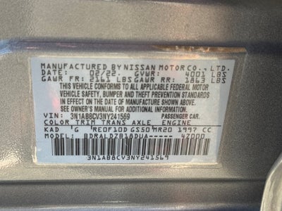 2022 Nissan Sentra SV