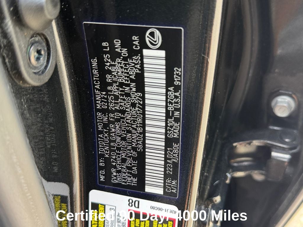 2024 Lexus ES 350 350