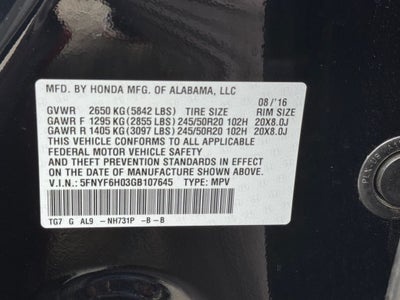 2016 Honda Pilot Elite