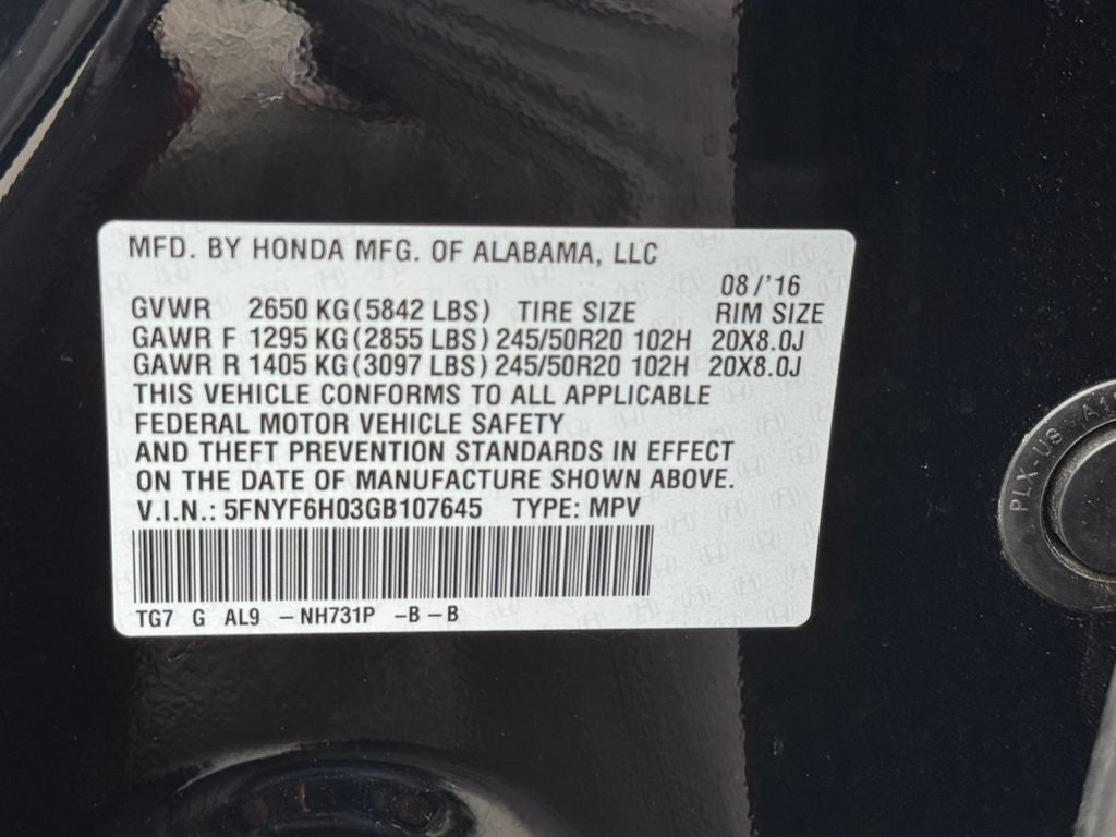 2016 Honda Pilot Elite