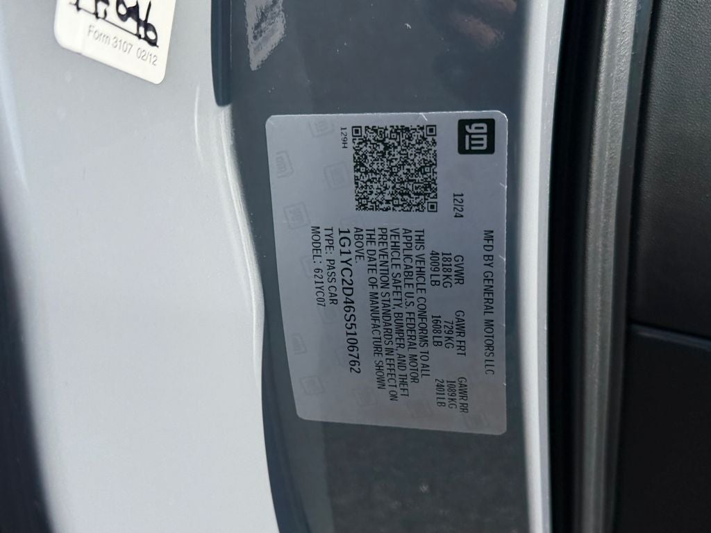 2025 Chevrolet Corvette Stingray 3LT