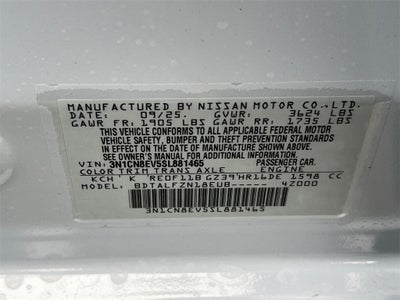 2025 Nissan Versa 1.6 SV