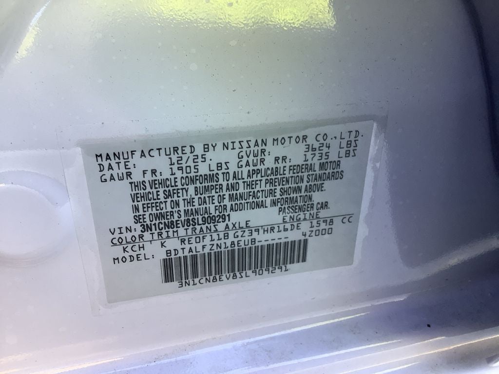 2025 Nissan Versa 1.6 SV