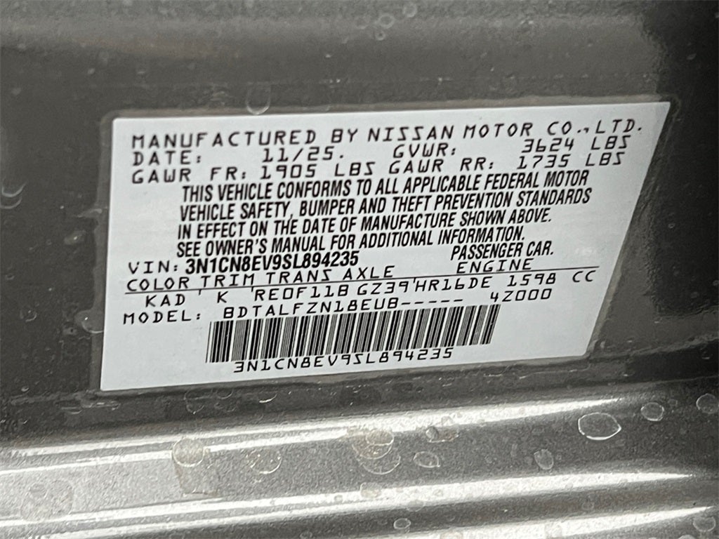 2025 Nissan Versa 1.6 SV