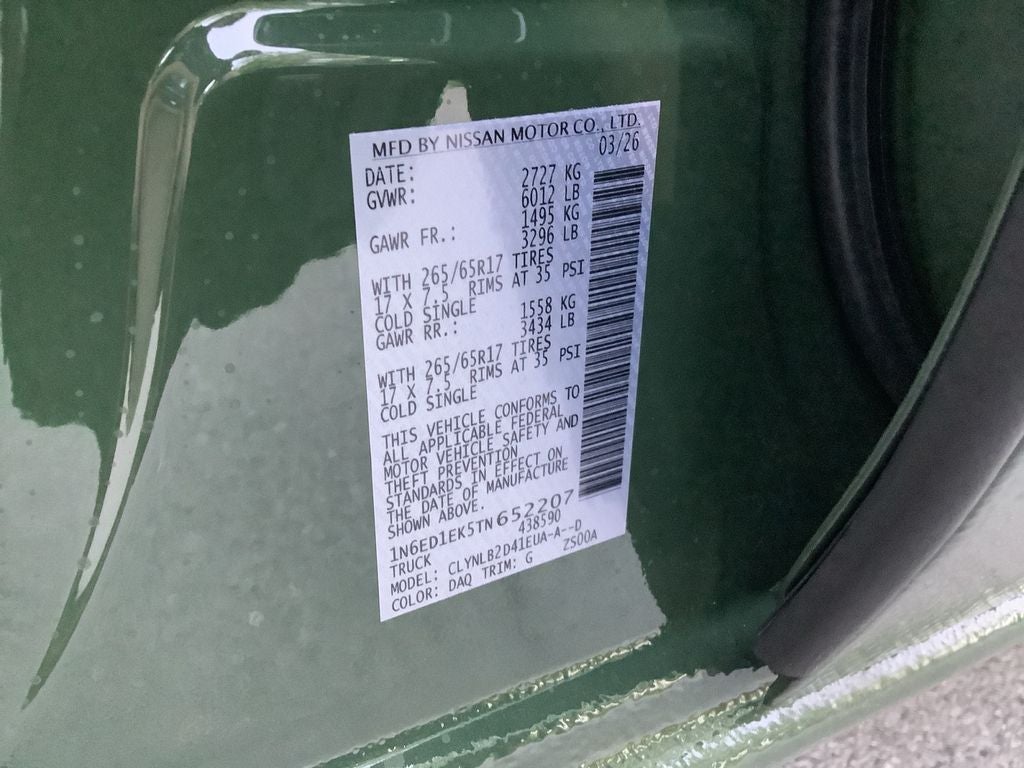 2026 Nissan Frontier SV