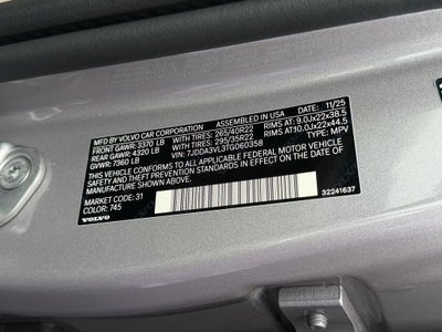 2026 Volvo EX90 Twin Motor Performance Ultra 7-Seater