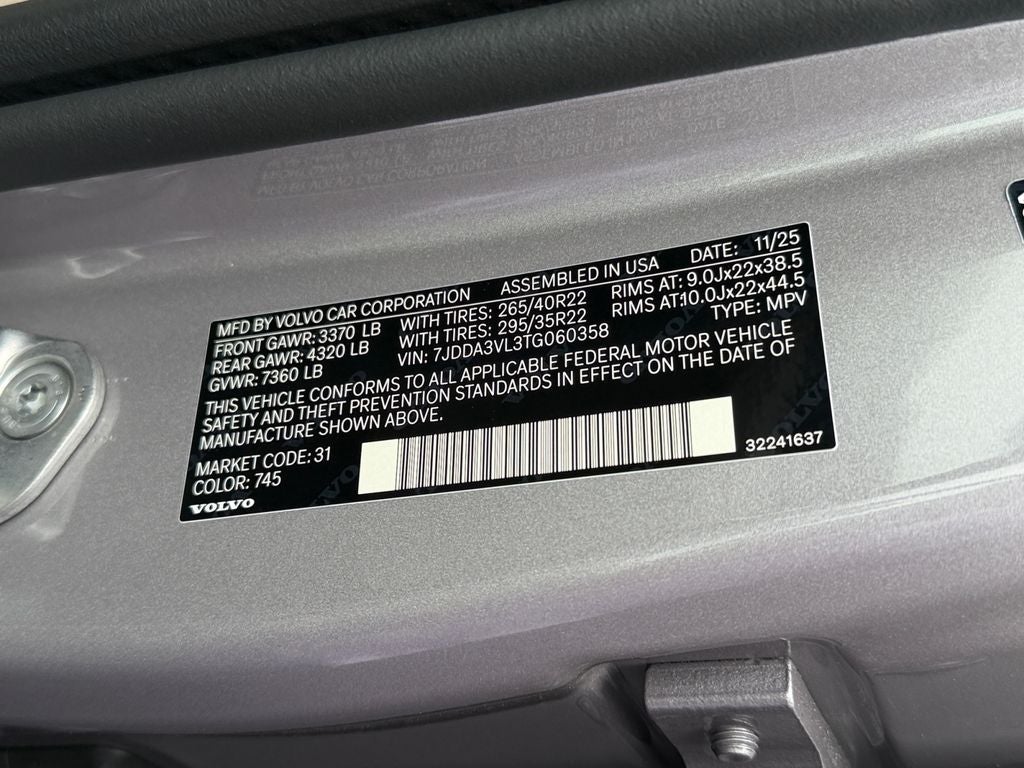 2026 Volvo EX90 Twin Motor Performance Ultra 7-Seater