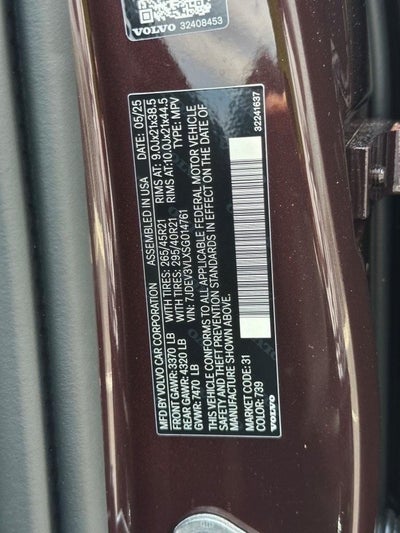 2025 Volvo EX90 Ultra Twin Motor Electric 7 Seats 7-Seater