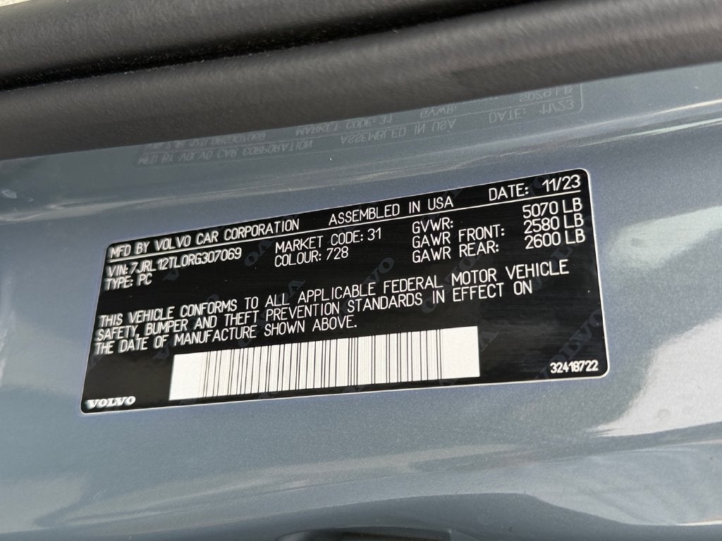 2024 Volvo S60 B5 Plus Dark Theme Volvo Certified