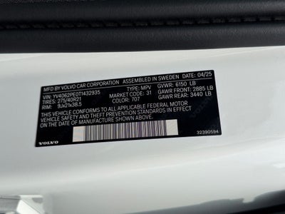 2026 Volvo XC90 B6 Plus 7-Seater Volvo Certified