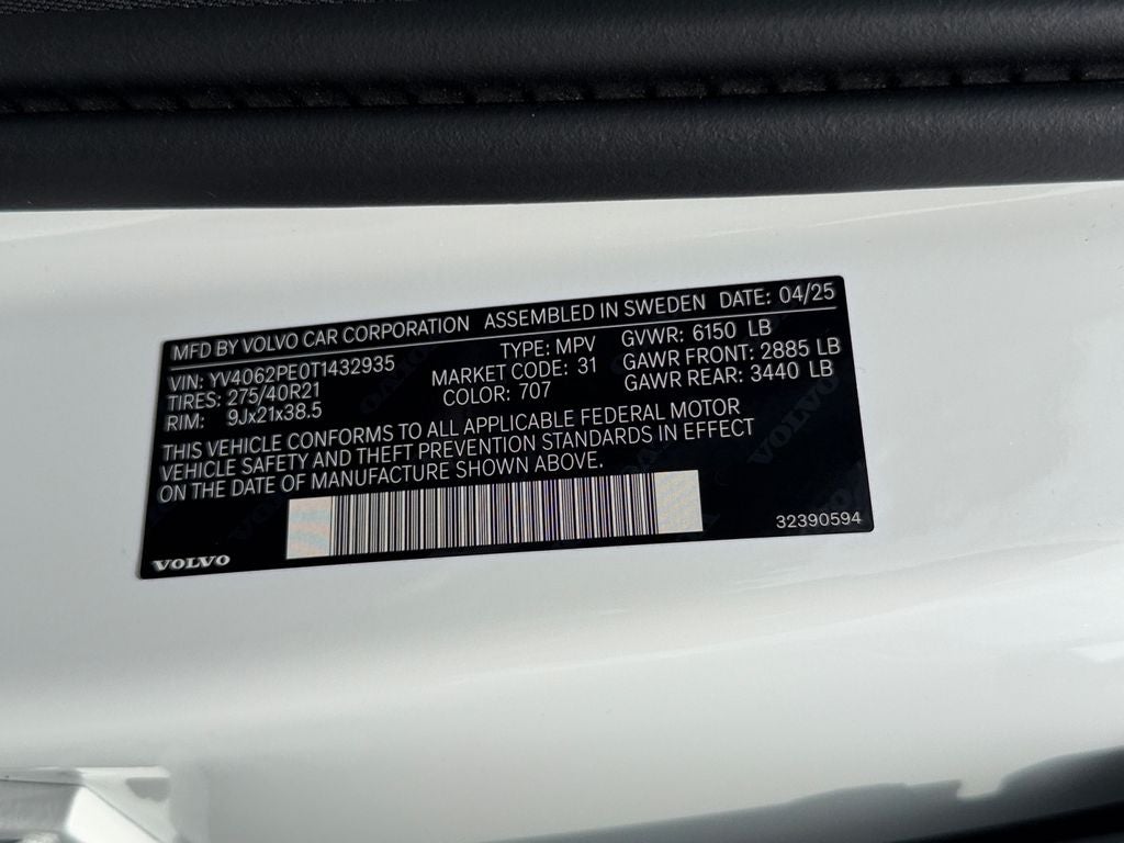 2026 Volvo XC90 B6 Plus 7-Seater Volvo Certified